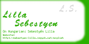 lilla sebestyen business card